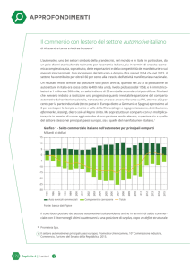 Il commercio con l`estero del settore automotive italiano