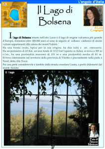 Il Lago di Bolsena - ACCADEMIA GEOGRAFICA MONDIALE
