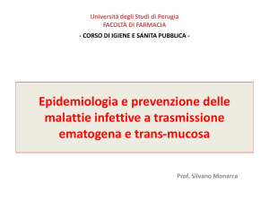 Epidemiologia e prevenzione delle malattie infettive a trasmissione