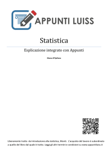 Statistica - Appunti Luiss
