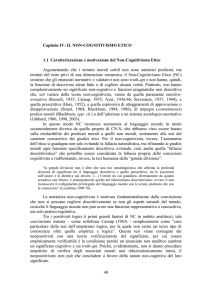 IL NON-COGNITIVISMO ETICO 1.1 Caratterizzazione e motivazione