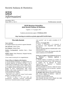 informazioni - Società Italiana Statistica - sis