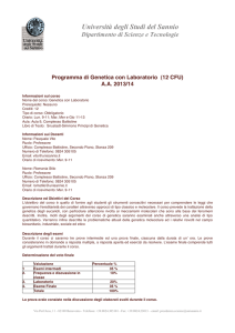 Genetica con Laboratorio