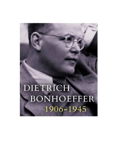 Dietrich Bonhoeffer Una parola per la libertà