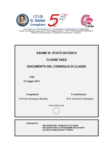 esame di stato 2013/2014 classe 5aea documento del consiglio di