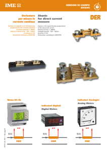 Derivatore per misure in corrente continua Shunts for direct current