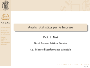 Analisi Statistica per le Imprese