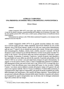 UDK 821.131.1.09 Campanile A. ACHILLE CAMPANILE: UNA