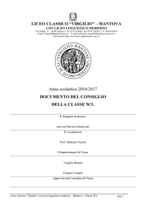 Anno scolastico 2016/2017 DOCUMENTO DEL CONSIGLIO DELLA
