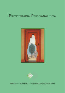 8. n. 1 gennaio 1998 - Società Italiana di Psicoterapia Psicoanalitica