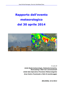 Rapporto meteo del 30 aprile 2014 - Arpae Emilia