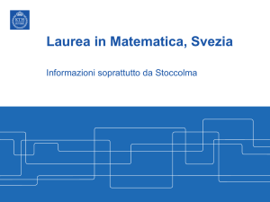 Laurea in Matematica, Svezia
