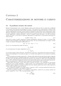 Caratterizzazione di motore e carico