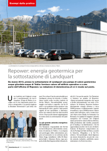 Repower: energia geotermica per la sottostazione di Landquart