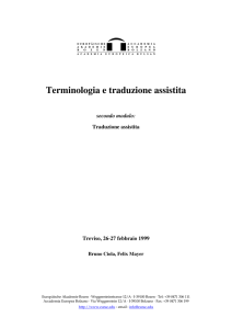 Terminologia e traduzione assistita