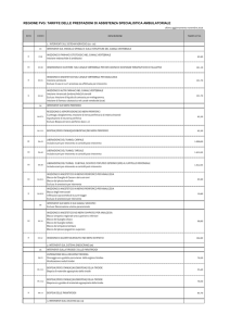 Nomenclatore prestazioni ambulatoriali FVG 2016