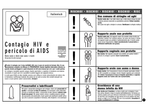 Contagio HIV e pericolo di AIDS