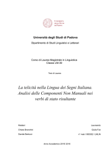 La telicità nella Lingua dei Segni Italiana. Analisi - Lear