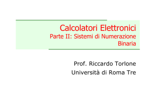 Sistemi di numerazione binaria - Riccardo Torlone