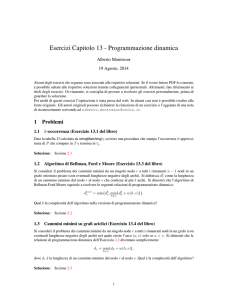 Esercizi Capitolo 13 - Programmazione dinamica