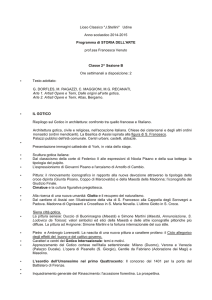 Udine Anno scolastico 2014-2015 Programma di STORIA DELL`ART