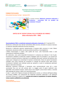 Comunicato sicurezza farmaci gennaio 2015