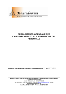 regolamento aziendale per l`aggiornamento e la