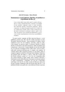 Immanenza e trascendenza: Dal Pra, il medioevo e il problema di