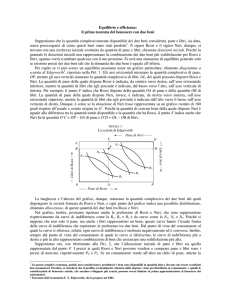 Equilibrio e efficienza: il primo teorema del benessere con due beni