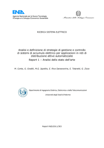 Analisi e definizione di strategie di gestione e controllo di