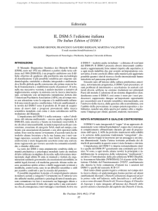 IL DSM-5: l`edizione italiana