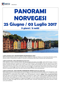 Tour NORVEGIA Giugno 2017