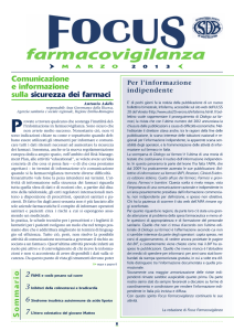 pdf del numero - Focus Farmacovigilanza