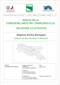 Regione Emilia Romagna ANALISI DELLA CONDIZIONE LIMITE
