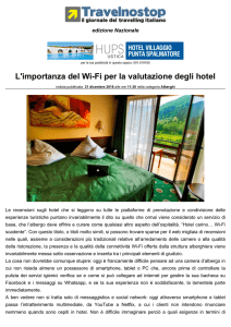 L`importanza del Wi-Fi per la valutazione degli hotel