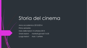 Storia del cinema - lettere.uniroma1.it