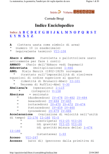 Indice analitico dell`enciclopedia della matematica