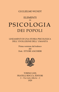 Guglielmo Wundt - La psicologia dei popoli