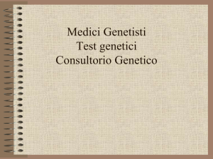 Medici Genetisti Test genetici Consultorio Genetico