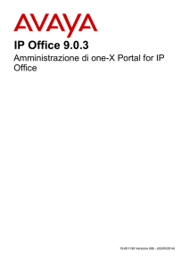 Amministrazione di one-X Portal for IP Office