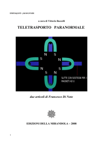 Teletrasporto paranormale - Vittorio Baccelli
