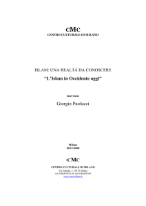 “L`Islam in Occidente oggi” Giorgio Paolucci