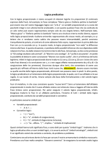 Logica predicativa – alfabeto e quadrato aristotelico