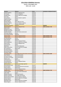 Collocazione DOCENTI BIENNIO – SABATO 03-12