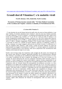 Grandi dosi di vitamina C e le malattie virali