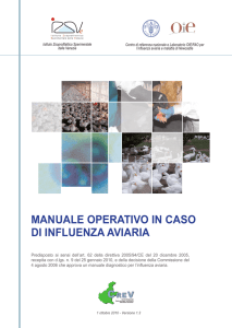 manuale operativo in caso di influenza aviaria