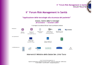 II° Forum Risk Management in Sanità