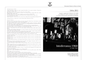 INTOLLERANZA 1960 - Fondazione Teatro La Fenice