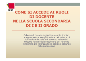 Come si accederà ai ruoli nella scuola secondaria di I e II