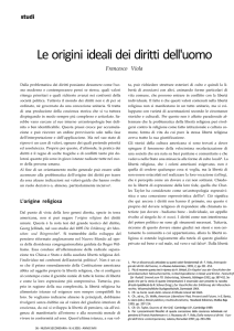 Le origini ideali dei diritti umani